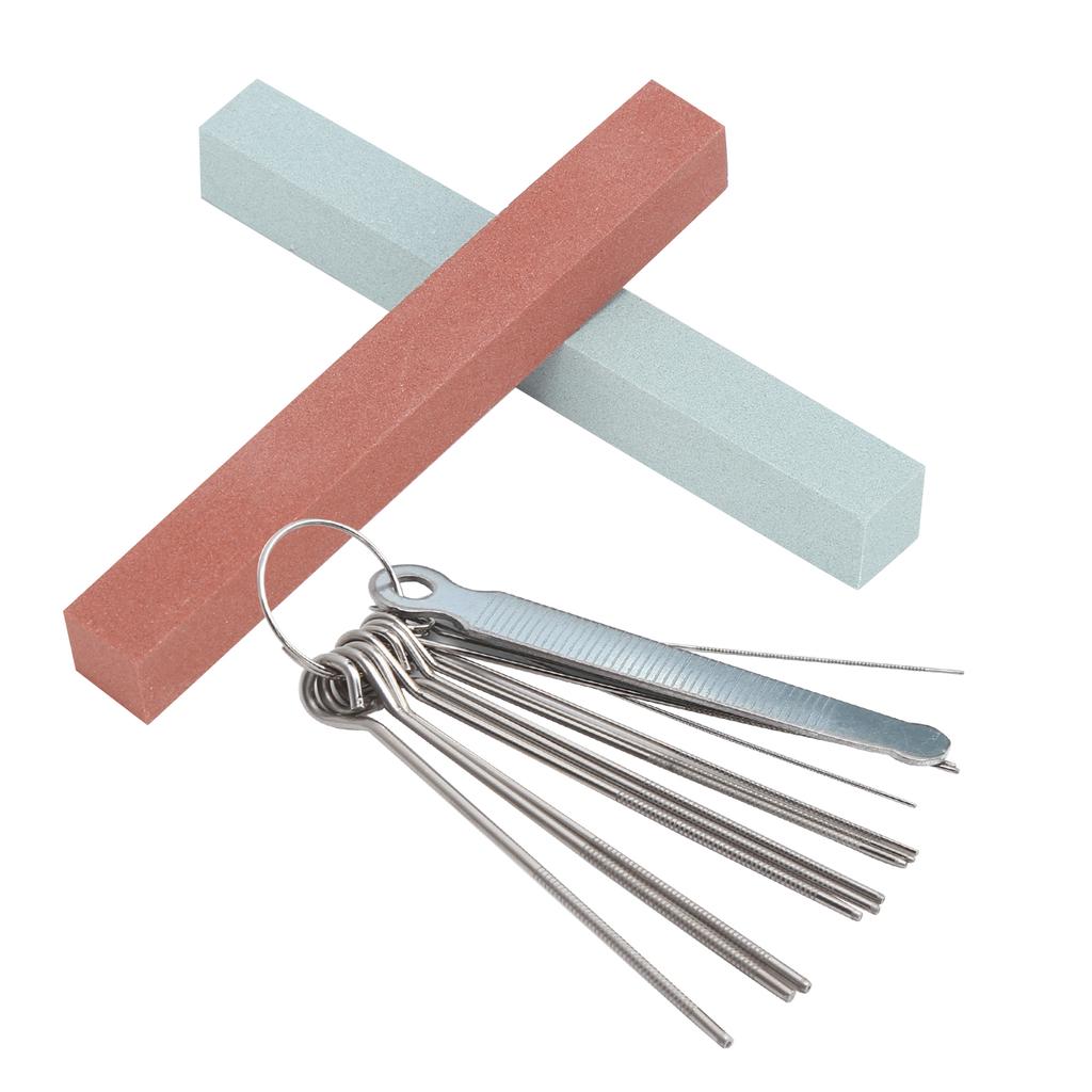 Guitar Polishing Tool Nut Saddle Grooves Sanding Files Stone Musical Instrument Maintain KitM02802