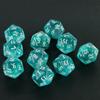 20-гранные разноцветные многогранные игральные кости D20, удивительные блестящие игральные кости для ролевых игр, DND, обучение математике, настольные игры