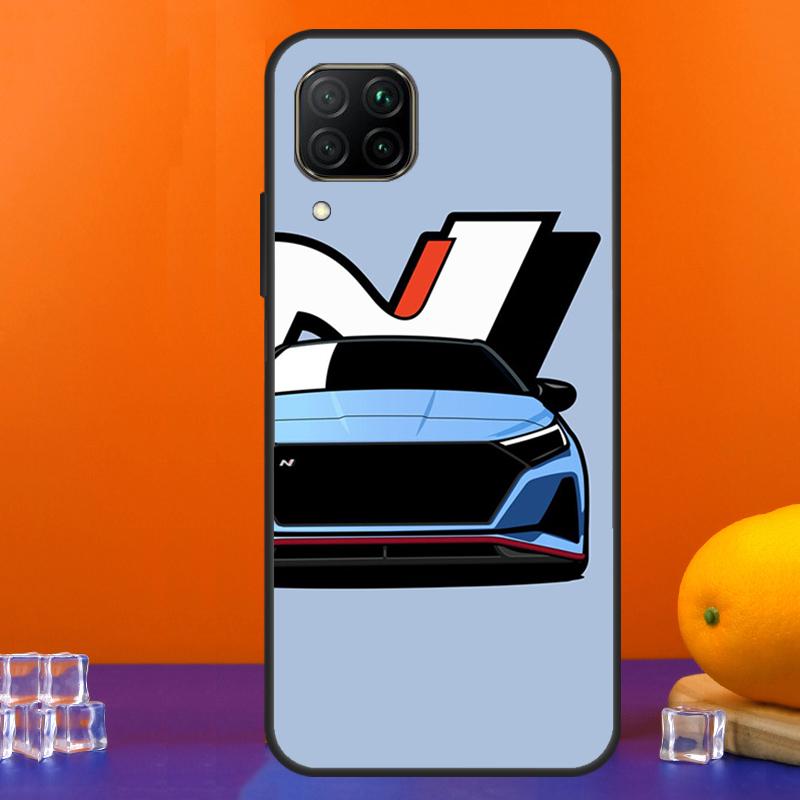 blue car I30N For Huawei Nova 12s 12i 11i 5T 9 10 SE Y91 Y90 Y60 Y70 Y72 Y61 P60 Pro P20 P40 P30 Lite Case