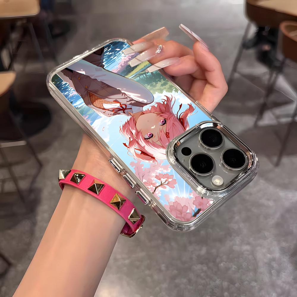 Мультяшный персонаж Нацуки Чехол для телефона Для iPhone 17 Air 16 15 14 13 12 11 Pro Pro Max Plus Прозрачный Мягкий Чехол