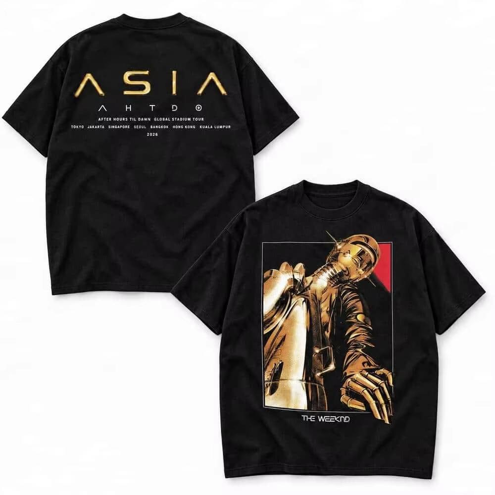 2026 The Weeknd After Hours Til Dawn Tour At PGE Narodowy Warsaw Poland T-shirt Men Women Hip Hop Streetwear Top Y2K Gothic Cotton Oversized T-shirts