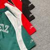 Cross-border European and American trendy brand Alcatraz letter logo embroidery color matching casual shorts men's and women's high street beach five-