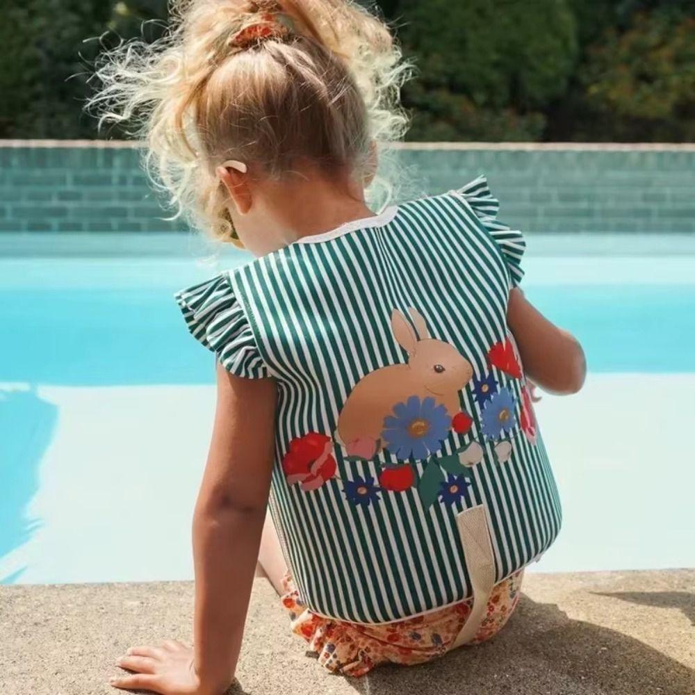 Not Falling Off Child Buoyancy Vest Anti Rollover Adjustable Baby Swimming Jackets Cartoon Stable Inflation-Free Swimming Vest