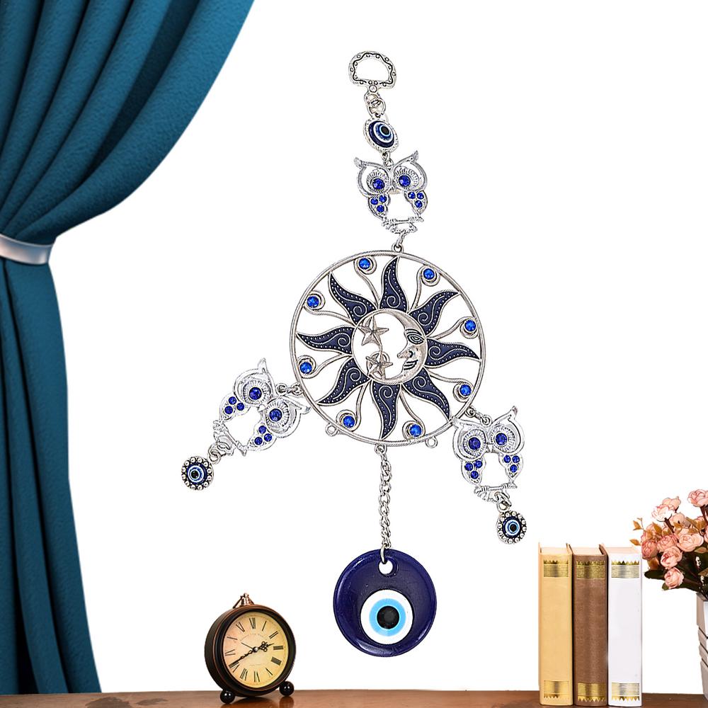 Dream Catcher Home Decor Sunflower Moon Star Automotive Blue Eye Charm Decor Aesthetic Art Lucky Ornament For Nursery Room