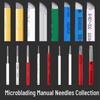 Иглы для перманентного макияжа (шейдинга) и татуировок: Лезвия для микропигментации бровей, Ручная row/3-5 круглых игл