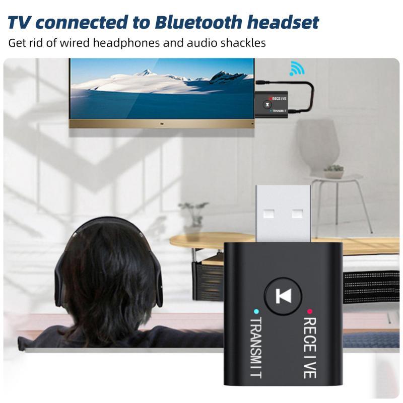 Bluetooth 5,0 аудиопередатчик приемник 3,5 мм разъем AUX RCA USB-ключ стерео беспроводной адаптер для ТВ автомобильный комплект динамик наушники