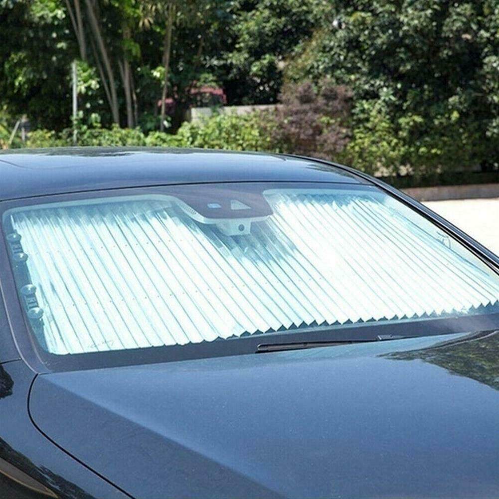 Auto Retractable Car Windshield Sun Shade Curtain UV Protection Sun Visor Cover