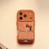 Мультяшный чехол для iPhone 14 Pro Max с текстурой кожи Rilakkuma Cat - Противоударный чехол