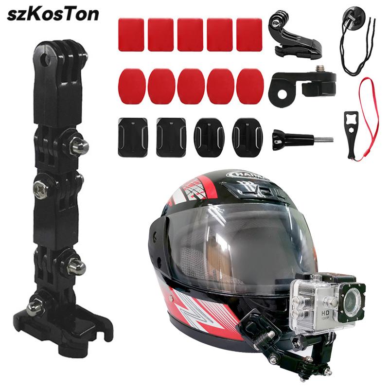 Регулируемое основание Крепление на подбородок шлема Пояс для езды на голове для Gopro 13 12 11 10 DJI OSMO Action 3 4 Insta360 X4 X3 Аксессуары для камеры