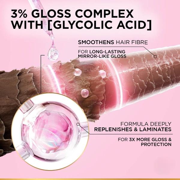 Шампунь L’Oréal Paris Glycolic Gloss для блеска 340 мл | с 3% гликолевой кислоты | для тусклых волос
