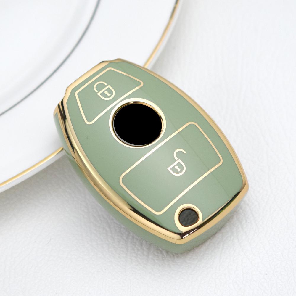 Чехол из ТПУ с 2 кнопками, брелок для дистанционного ключа автомобиля, чехол для Mercedes Benz ACESG Class GLA CLA GLK GLC CLS W204 W463 W176 W251 W205 AMG