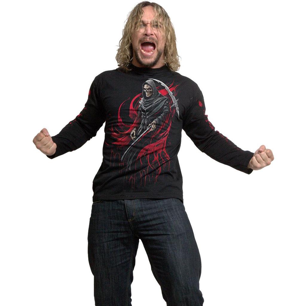 Spiral Direct Unisex Adult Screaming Death Back & Sleeve Print T-Shirt