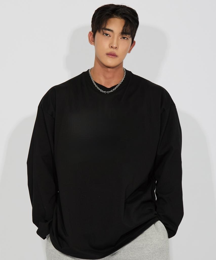 BATTRACT [2Pack] Plain Double-Sided Oversized Long Sleeve 2 Colors