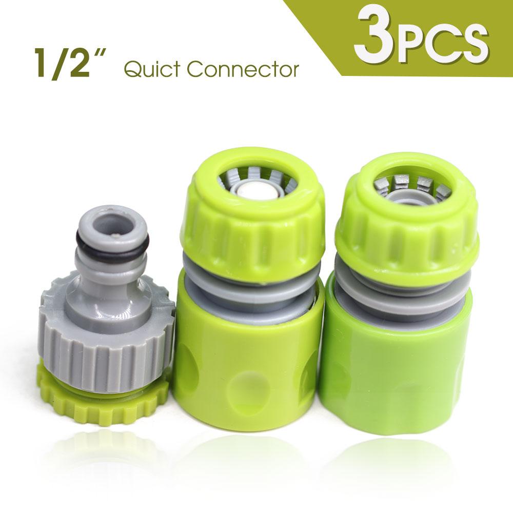 3 шт. 1/2-дюймовый адаптер для садового шланга, быстроразъемное соединение для водопроводного крана, подходит для крана, 16 мм, ирригационные соединения, ремонтная заглушка