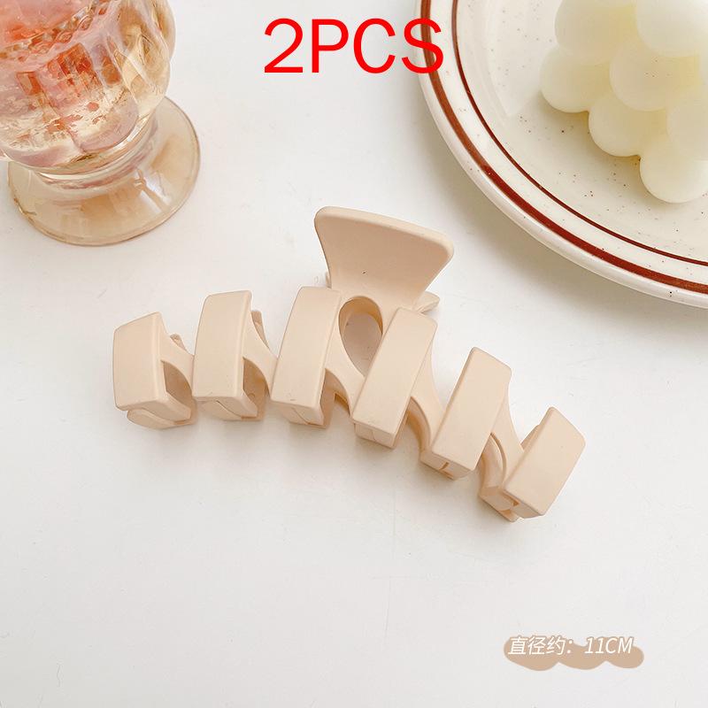 2 шт., комплект головных уборов премиум-класса, новые женские модные зажимы для волос, кофейные, черные, акриловые, большие заколки для волос, зажим для женщин, заколка, аксессуары для волос