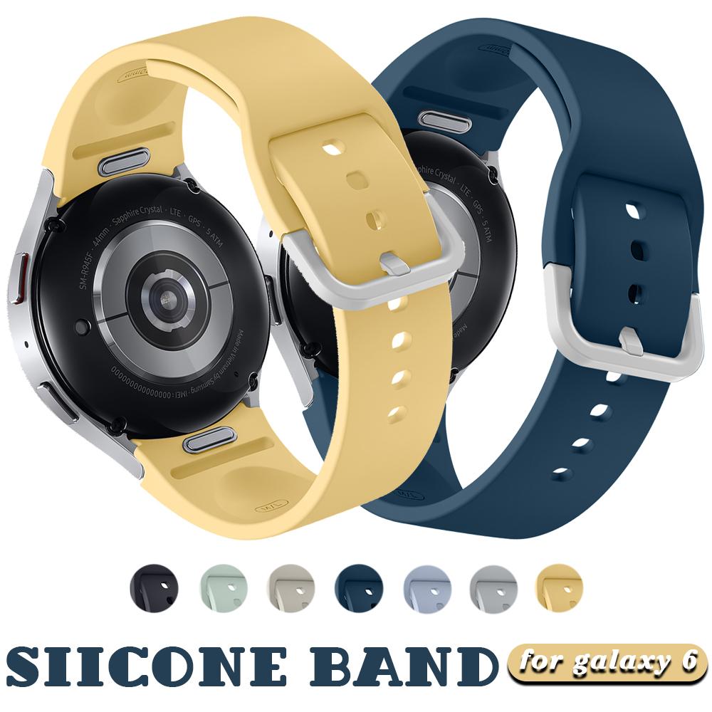 Ремешок для Samsung Galaxy Watch 6, 40 мм, 44 мм, для женщин и мужчин, силиконовые мягкие спортивные браслеты без зазоров, сменные браслеты для Galaxy Watch 6 Classic