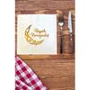 Ramadan Mubarak Gold Gilded Napkin 16l 16x16 Cm Gold Leaf With Ramadan Feast Themed Religious Ornament