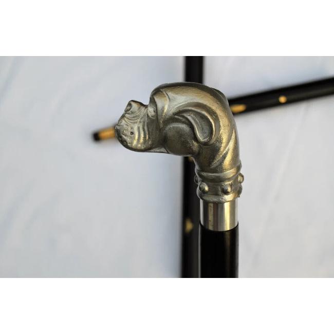 Деревянная трость Bull Dog Head Трость Викторианская алюминиевая ручка для головы