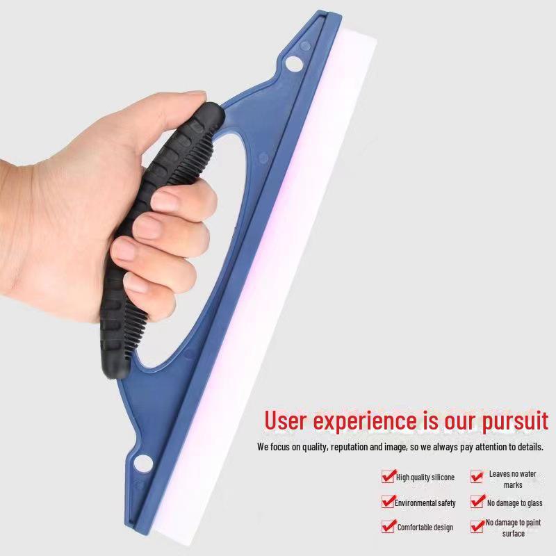 Силиконовый D-образный скребок для автомобиля: Бережное удаление воды без повреждения краски — идеально подходит для окон и уборки.