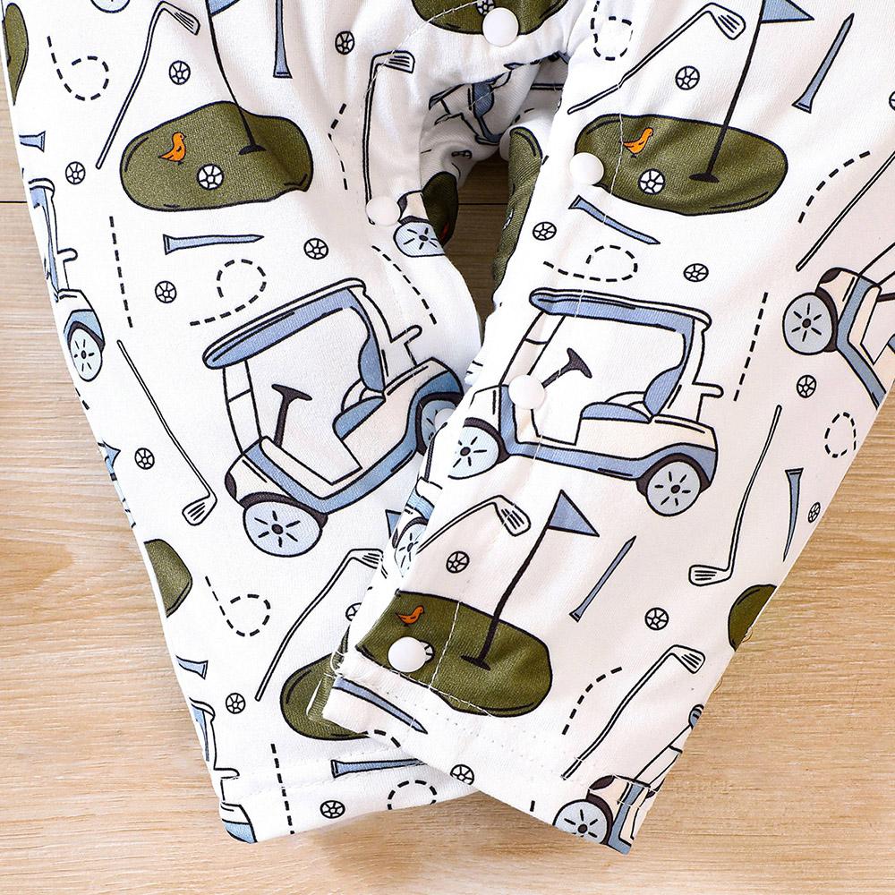 Детский комбинезон с принтом в виде гольфа для младенцев, повседневный комбинезон с длинными рукавами