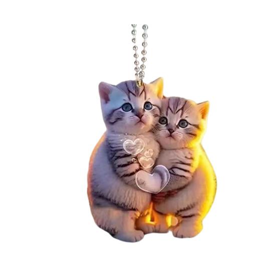 Подвеска для автомобиля Легкая Портативная Дизайн кошки собаки Подвеска для подвешивания 2D Акриловый Шарм Брелок Ключи
