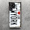 License New York Plate Number Phone Case For Samsung Galaxy S25 S24 S23 Ultra S22 Plus S21 S20 FE S10 + S25Ultra S24U Soft Cover