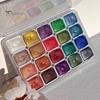 20/24 Colors Watercolor Paint Set Seamless Blending High Transparency Fine Pigment Distribution Natural Gum Portable Palette