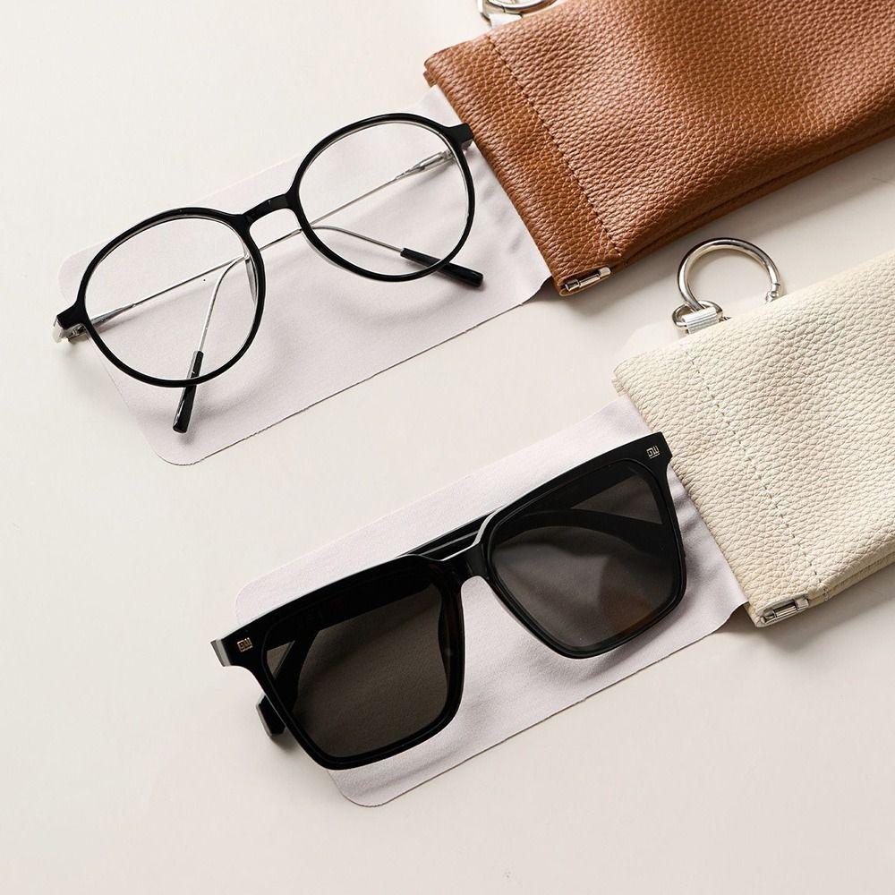 PU Leather Glasses Protective Case Dustproof Eyewear Pouch Portable Glasses Storage Bag Travel Use