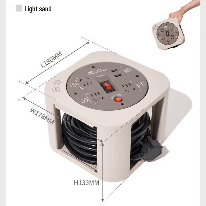 Outdoor Camping Cable Reel Power Strip