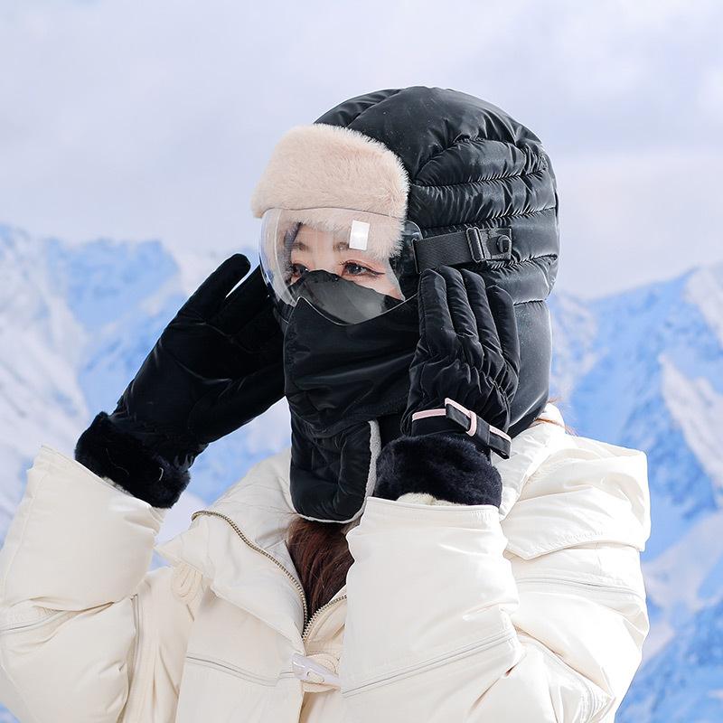 Новая зимняя шапка-ушанка для мужчин и женщин, для езды на велосипеде, электровелосипеде, ветрозащитная, холодостойкая, с толстой защитой ушей, теплая, уличная, хлопковая шапка