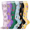 6 Pairs of Fruit Set Pressure Calf Socks Sports Compression Socks Running Cycling Hiking Socks