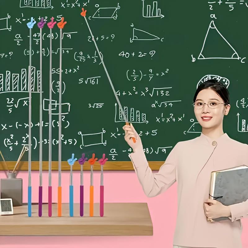 1 Reusable Pointer Finger Reading Stick for Reading, Extendable Finger Guide Tool, Teacher's Conducting Wand Reading