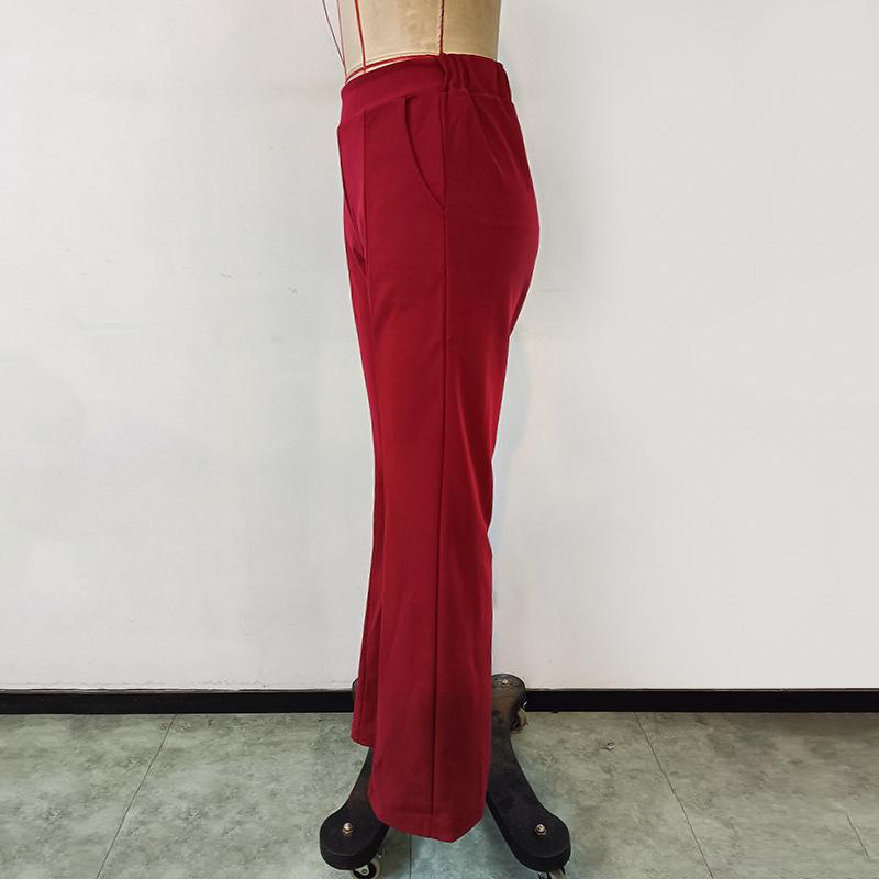 Женские брюки скинни драпированные однотонные прямые брюки с высокой талией повседневные расклешенные брюки