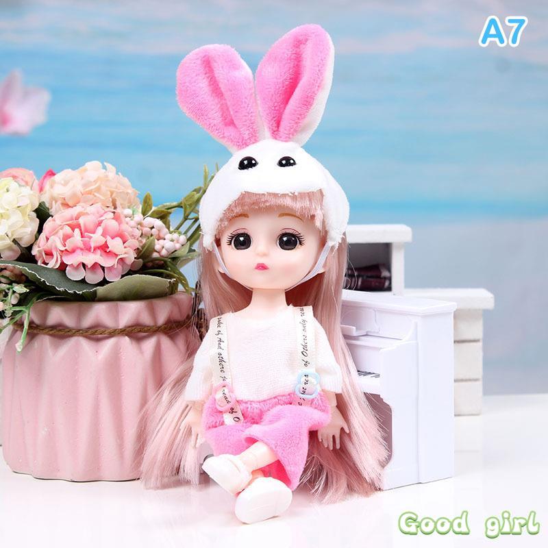 Новая 16 см BJD Мини-кукла, шарнирная, девочка, малыш, 3D большие глаза, красивая DIY игрушка-кукла с одеждой, наряды, 1/8 Модная кукла