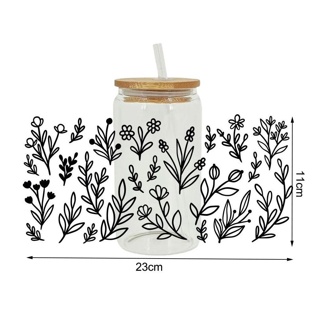 Водонепроницаемые наклейки Переводные картинки DIY Декор для бутылок с водой Прозрачные переводные наклейки Питьевая вода Чашка