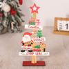 Christmas Home Decoration, Colorful Wooden Christmas Table Setting, Cartoon Santa Claus Wooden Ornaments