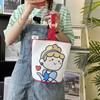 Новая детская сумка иллюстрация портативная сумка-ведро ручная переноска путешествия милая мультяшная сумка на плечо масляная живопись милая сумка-ведро