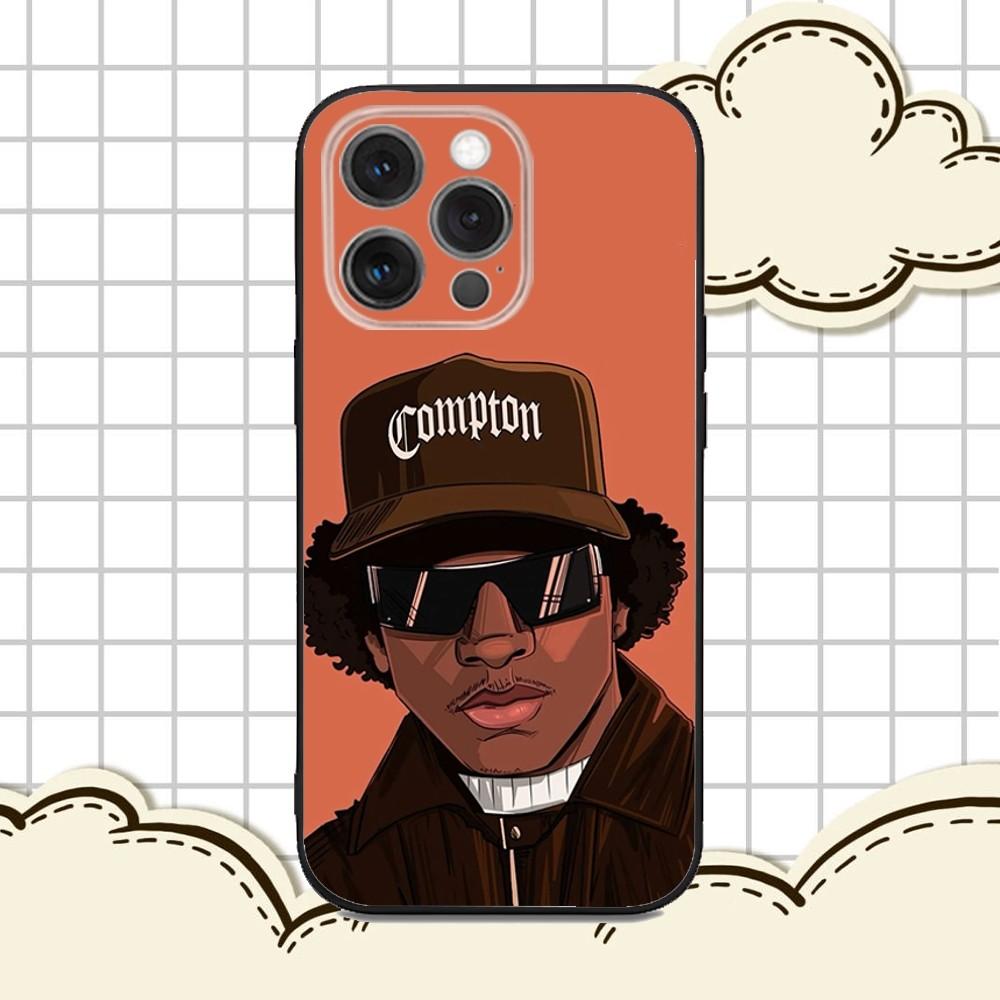 Чехол для телефона рэпера E-Eazy E для iPhone 16e, 16, 15, 14, 13, 12, 11, Pro, X, XS, Max, XR, Plus, Mini, Мягкий черный чехол