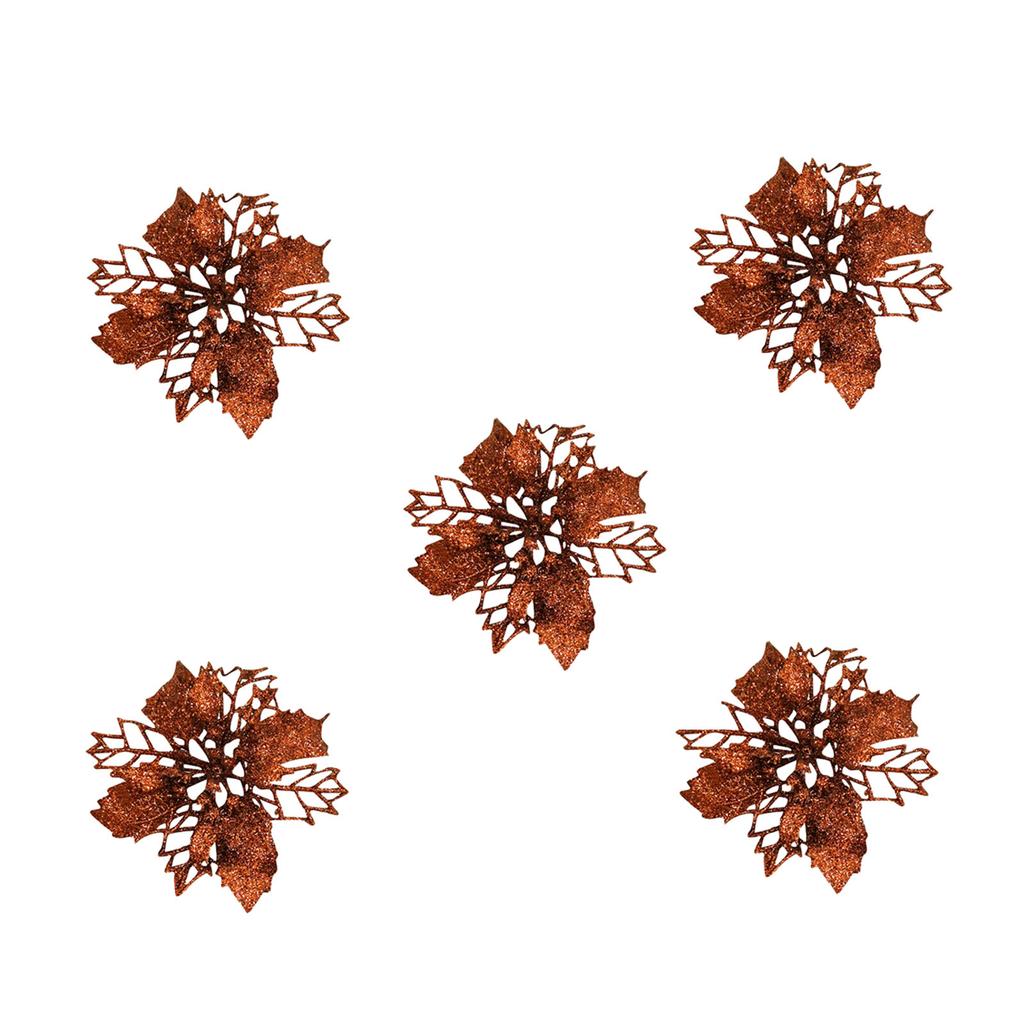 Рождественские елочные украшения Рождественское моделирование Цветочный орнамент 5 шт.