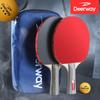 Ping Pong Racket Set: Double-Sided Inverted Rubber, Straight & Penhold Handles, 2 Rackets.