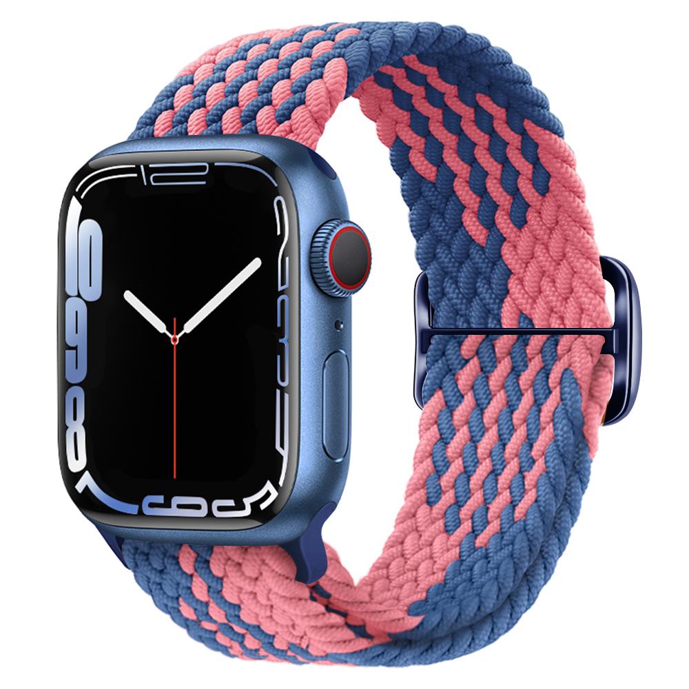 Нейлоновый ремешок для Apple Watch band 44 мм 45 мм 49 мм 42 мм 40 мм 41 мм 44 мм Эластичный плетеный браслет Solo correa Series 9 8 7 6 5 4 SE Ultra