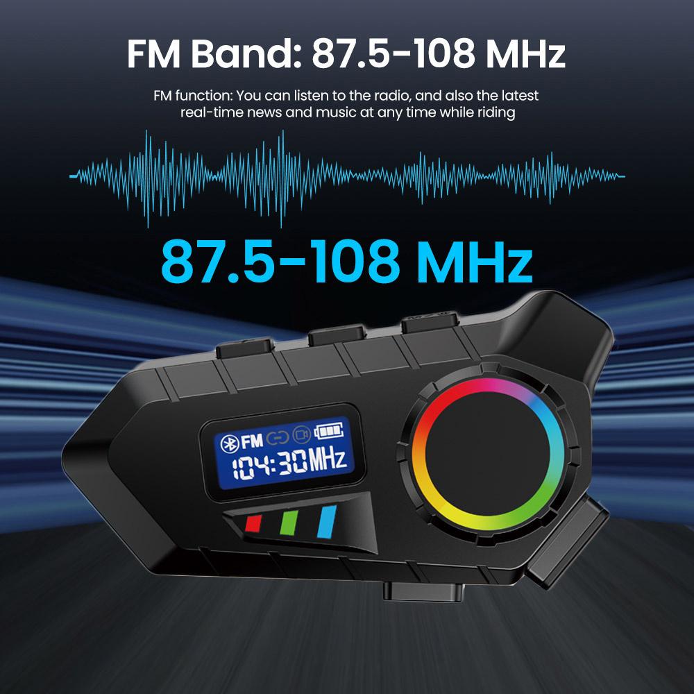 K30 Мотоциклетный шлем Bluetooth 6 Гарнитура FM-радио Стерео наушник Водонепроницаемая Гарнитура Handsfree Наушник Голосовое управление Шумоподавление