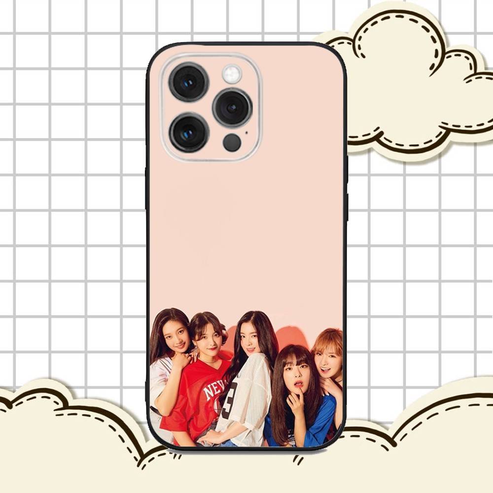 Чехол для телефона Kpop R-Red V-Velvet Для iPhone 16e,16,15,14,13,12,11,Pro,X,XS,Max,XR,Plus,Mini Мягкий Черный Чехол
