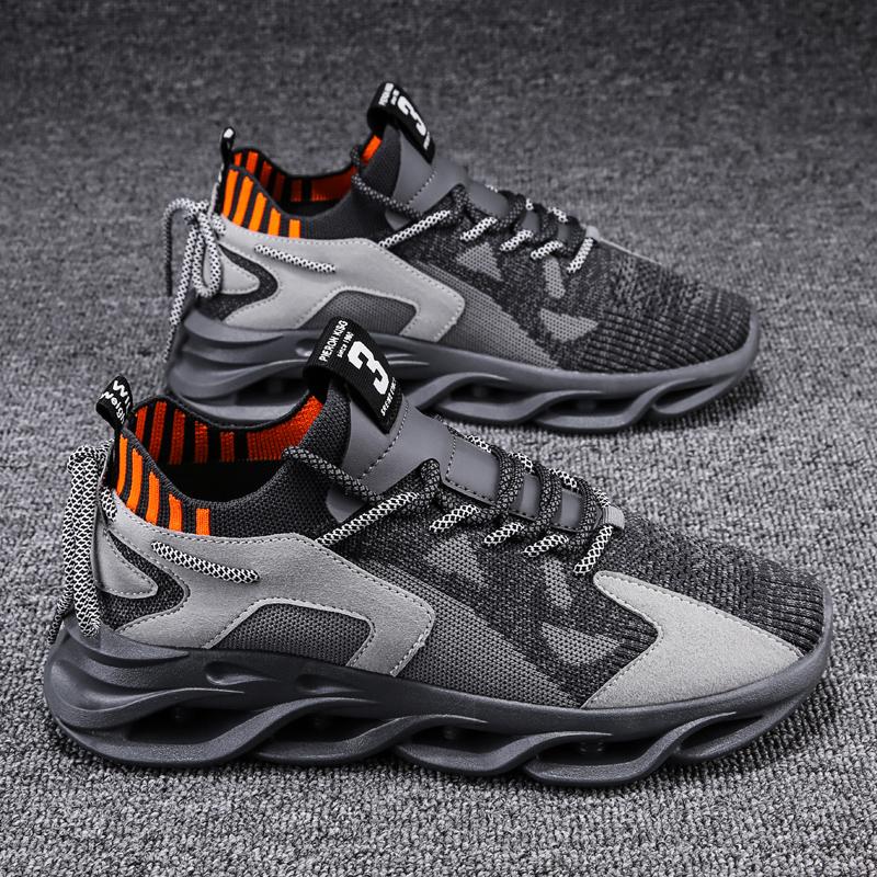 Мужские кроссовки для бега, сетчатые, удобные, плоские, для ходьбы, тенниса, 2025, новые, модные, на шнуровке, повседневные, для мужчин