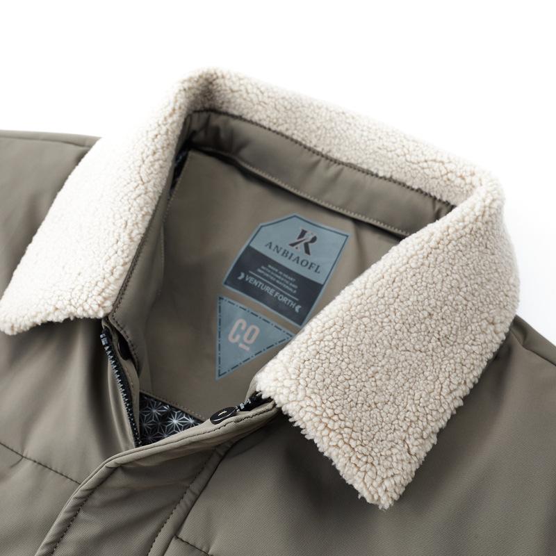 Мужская куртка-пуховик из утолщенного бархата с отворотом 90, зимняя, мужская, деловая, повседневная, теплая, для среднего возраста, куртка-пуховик