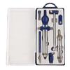 Metal Professional Drawing Compass White Storage Box Blue Drafting Compass Kit Multi Functional Adjustable Metal Compass Set