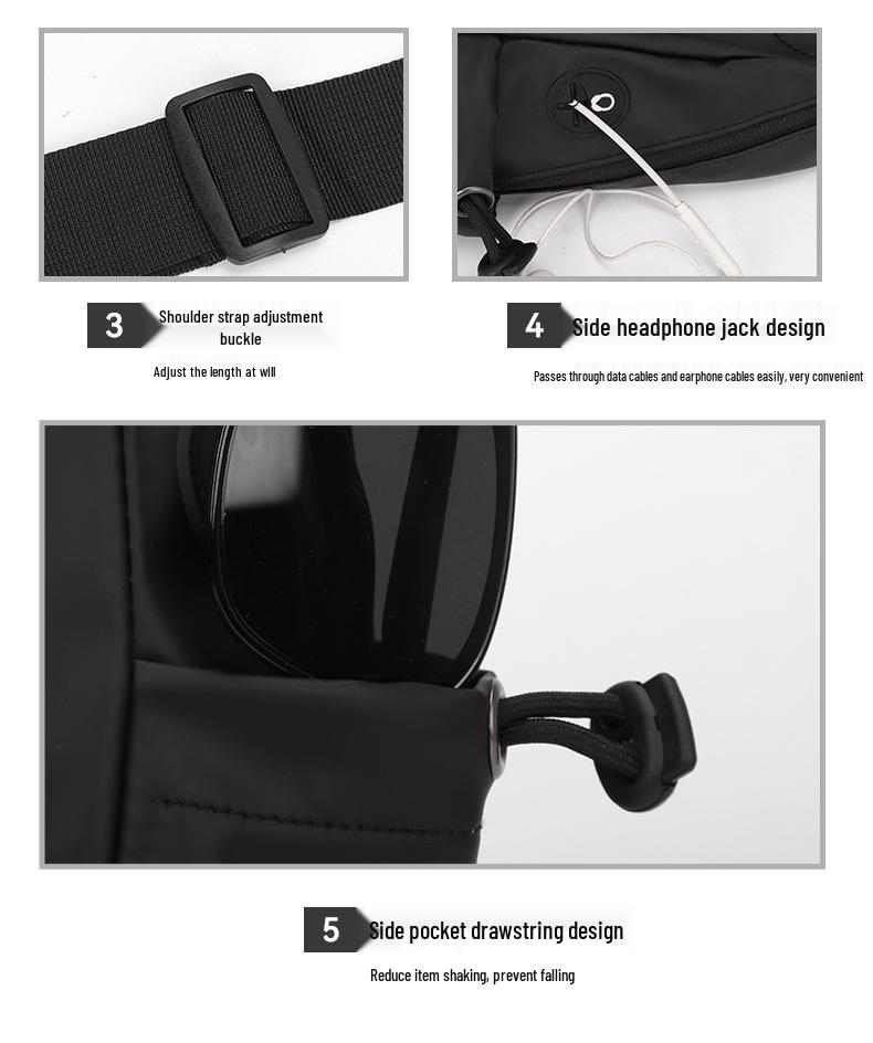 Мужская многофункциональная нагрудная сумка кроссбоди - спортивный рюкзак через плечо для отдыха