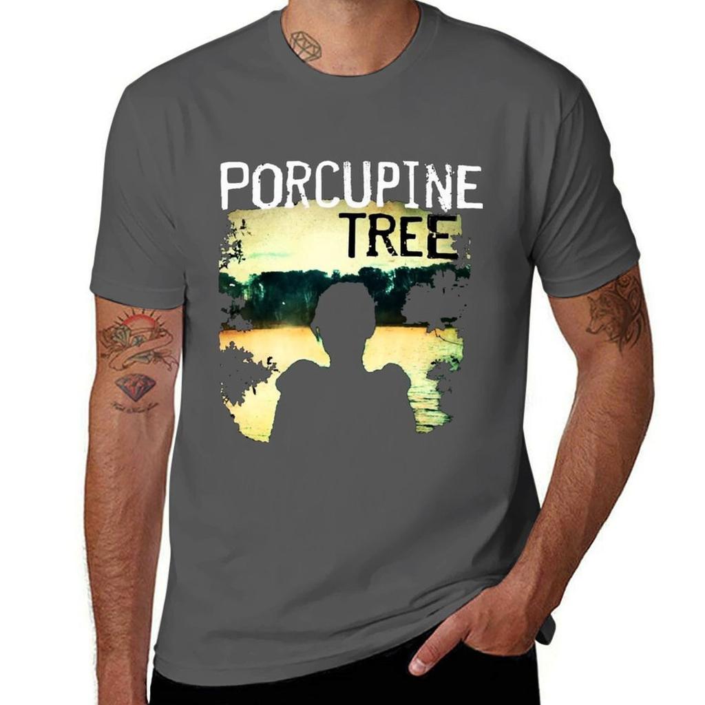 Porcupine Tree music Rock and heavy metal Ecelna TShirt Work Short Sleeve Cotton Top