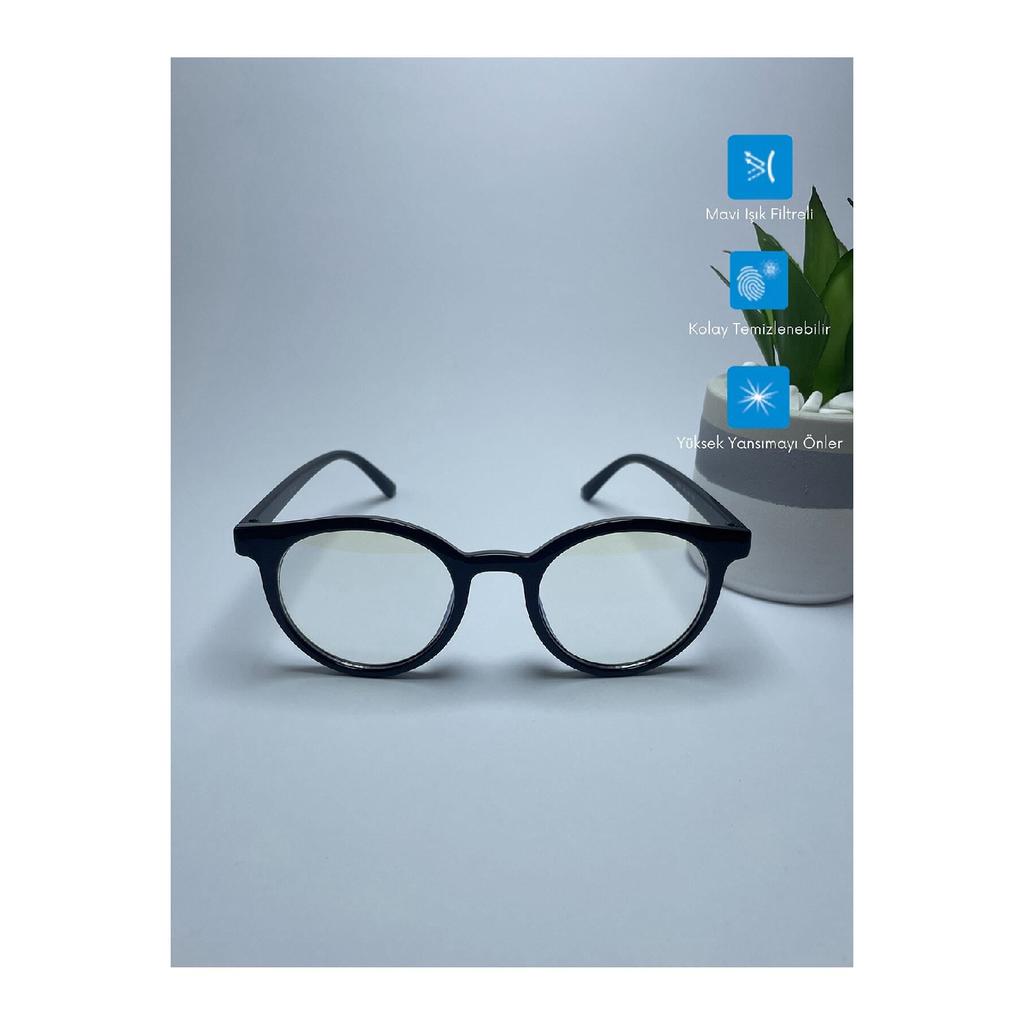 Vo026 Прозрачные толстые круглые унисекс прозрачные стеклянные защитные очки синего света