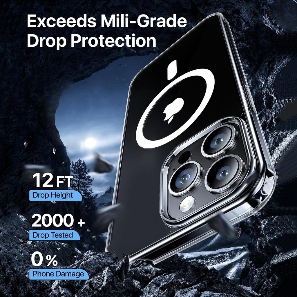 Магнитная беспроводная зарядка Прозрачный чехол Для iPhone 15 14 13 12 11 Pro Max XS Max XR X 8 7 mini SE Совместим с MagSafe